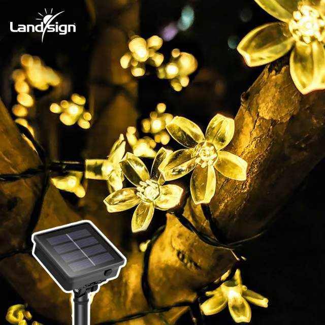 Sól LED Cherry Blossom String Garden Light